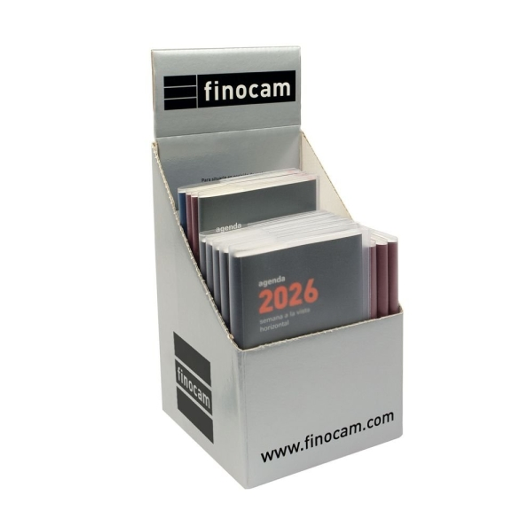 Finocam Expositor con 12 Agendas Planas Min/Coctel Surtidas - Anual 2026 - Color Surtidos 1