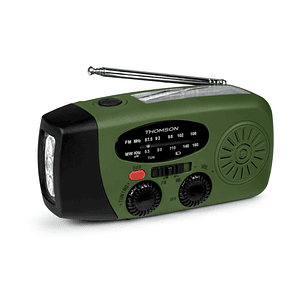 Thomson RT260 Radio - Linterna de Emergencia - Funcion Powerbank -  Color Verde