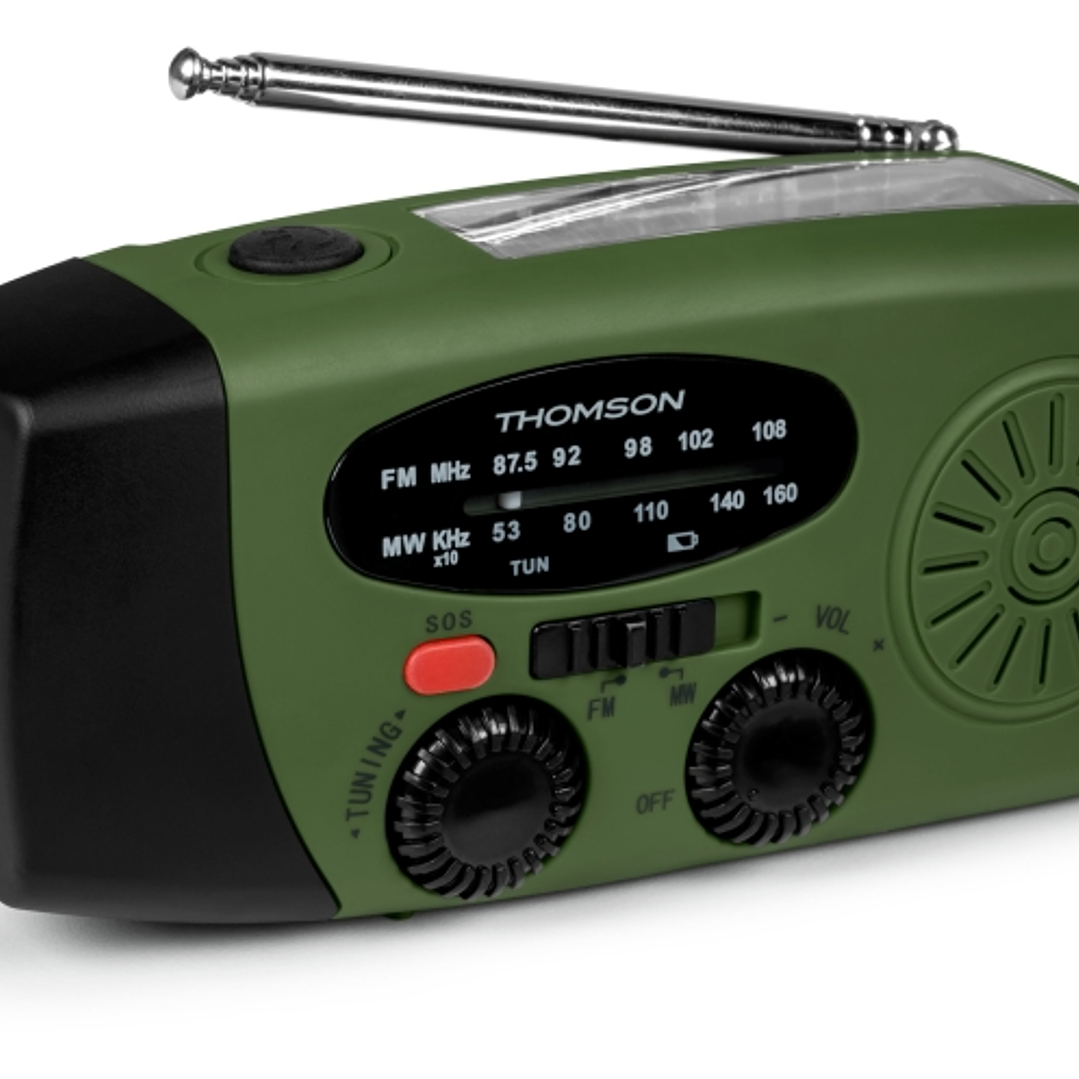 Thomson RT260 Radio - Linterna de Emergencia - Funcion Powerbank -  Color Verde 1