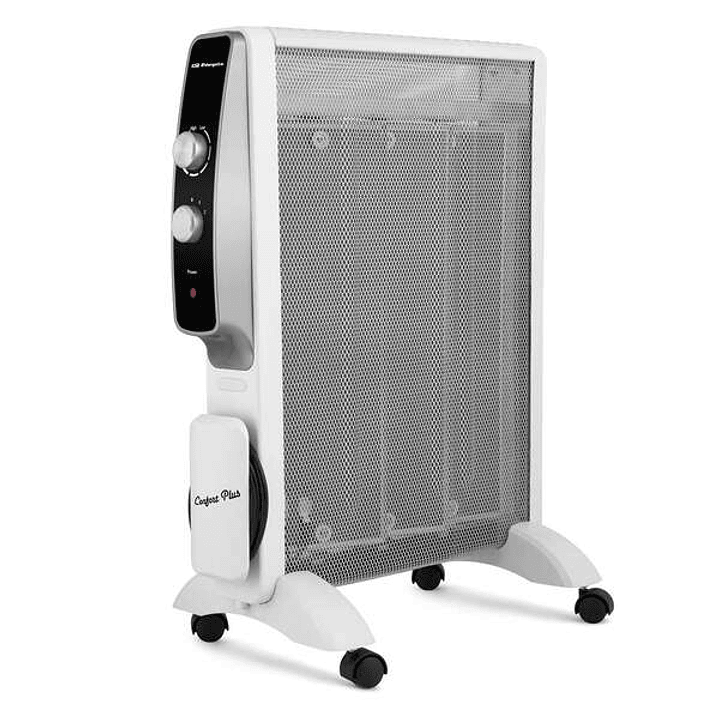Orbegozo Radiador de Mica RMN 1575 - Potente y Seguro - Calor Instantaneo en 1 Minuto - Ajuste de Potencia y Termostato - Sistema Antivuelco y Protecc 1