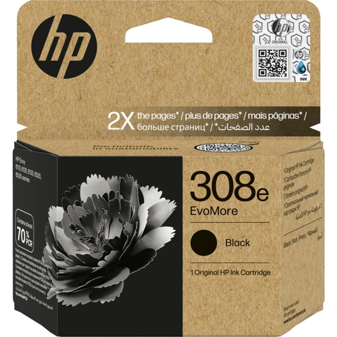 HP 308e EvoMore Negro Cartucho de Tinta Original - 7FP22UE 1