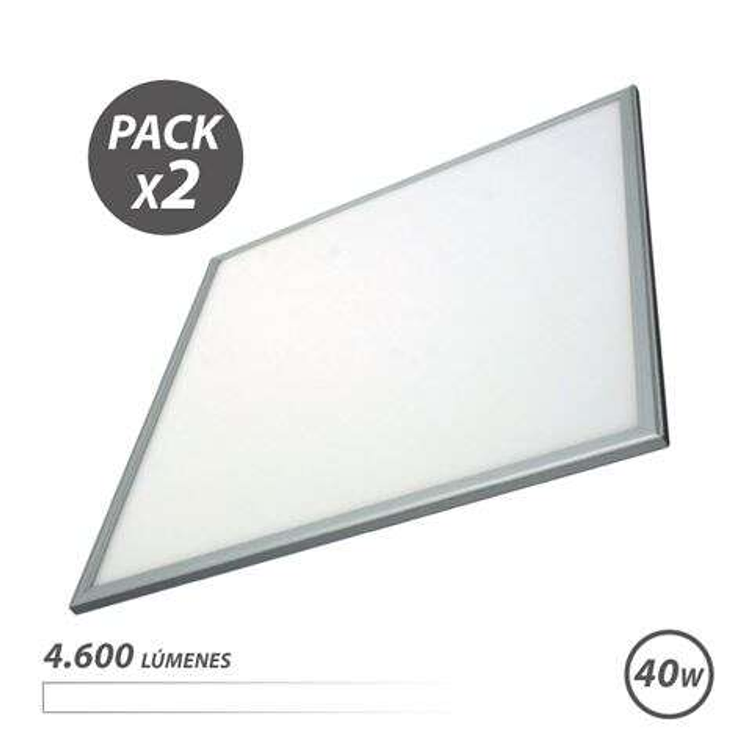 Elbat Pack 2 Paneles LED 60X60 40W 4600LM - Color Blanco 1