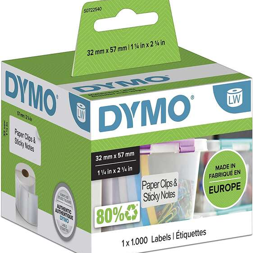 Dymo LW 11354 Etiquetas Originales Multiusos Autoadhesivas - 57x32mm - 1000 Unidades - S0722540 1
