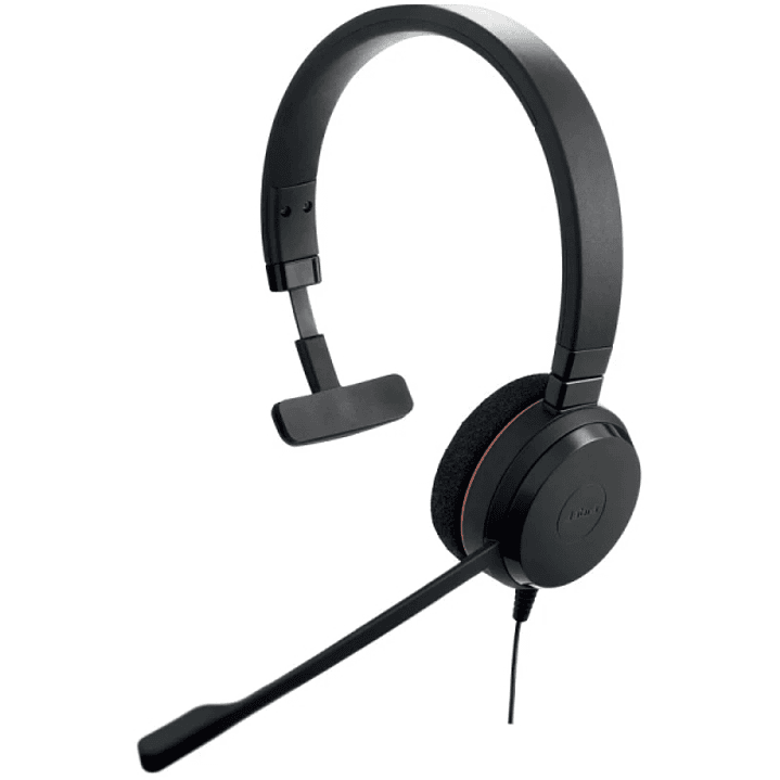 Jabra Evolve 20 Auricular Monoaural con Microfono USB - Cancelacion de Ruido - Diadema Ajustable - Controles en Cable - Color Negro 1