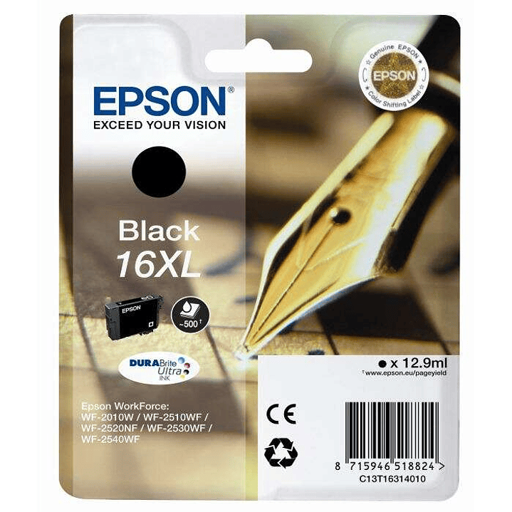 Epson T1631 Negro Cartucho de Tinta Original - C13T16314012 1