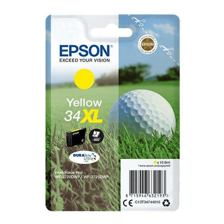Epson T3474 (34XL) Amarillo Cartucho de Tinta Original - C13T34744010 1