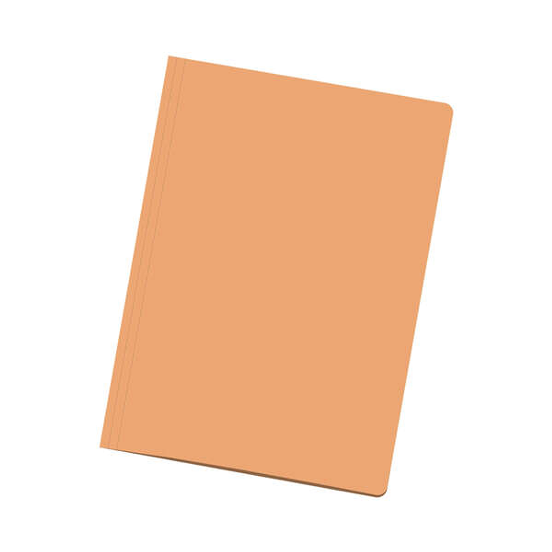 Dohe Pack de 50 Subcarpetas de Cartulina - Tamaño Folio - Ranura para Fastener - Color Naranja Claro 1