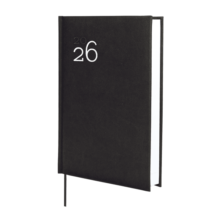 Finocam Dynamic Milano Agenda Profesional en Catalan - Anual 2026 - Tapa Dura Acolchada - Formato Y10 - 143x29x210mm - 1 Dia por Pagina - Color Negro 1
