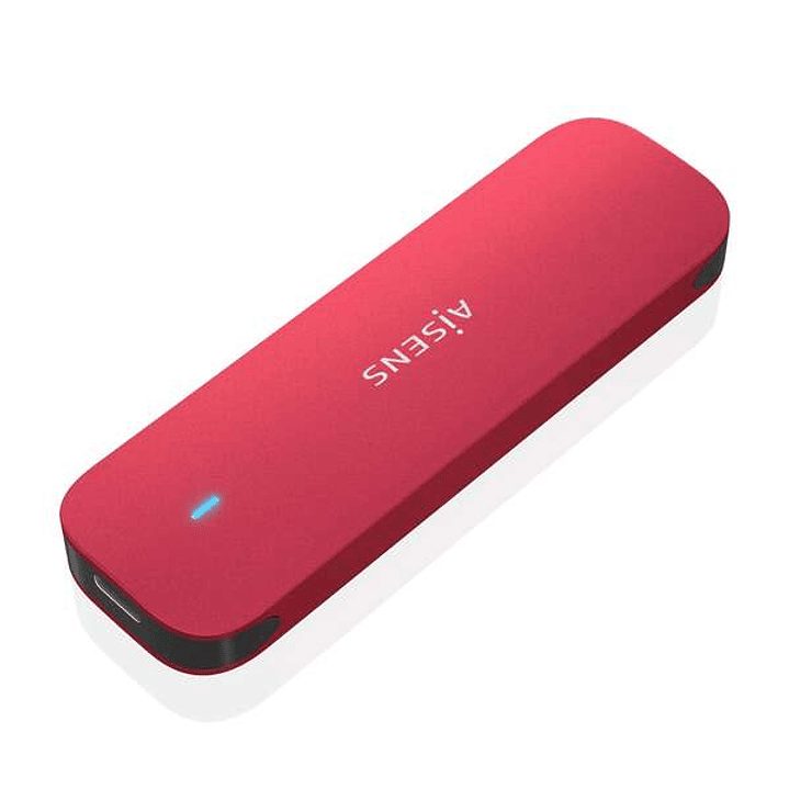 Aisens Caja Externa M.2 (NGFF) ASM2-027Red NVMe a USB3.2 GEN2 - Color Rojo 1