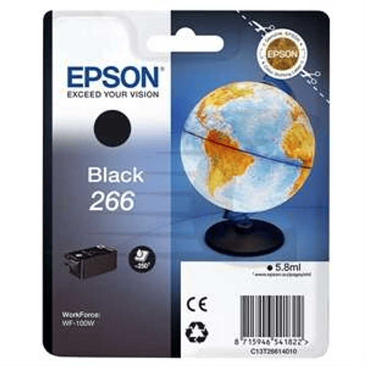 Epson T266 Negro Cartucho de Tinta Original - C13T26614010 1