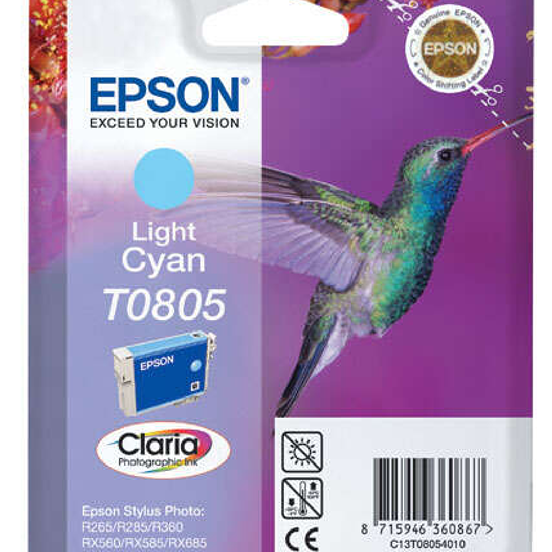 Epson T0805 Cyan Light Cartucho de Tinta Original - C13T08054011 1