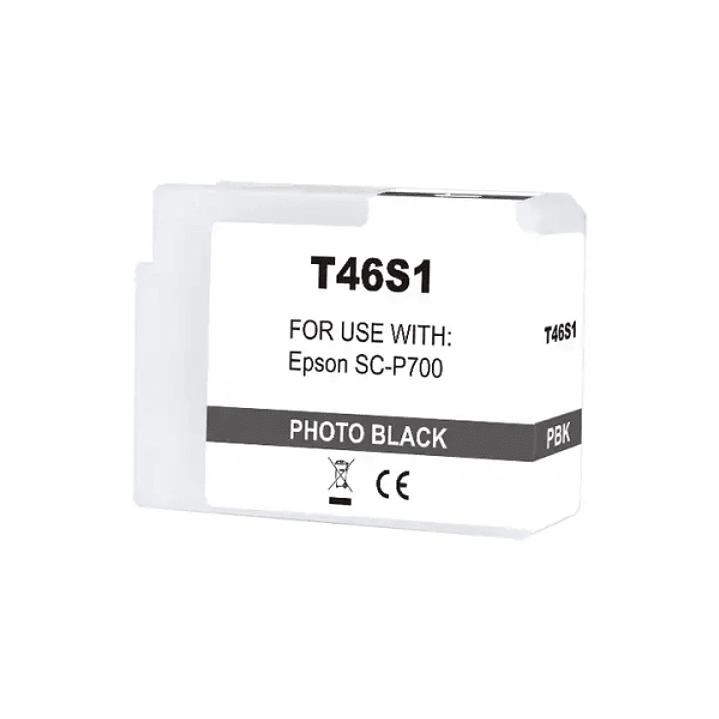Epson T46S1 Negro Photo Cartucho de Tinta Pigmentada Generico - Reemplaza C13T46S100 1
