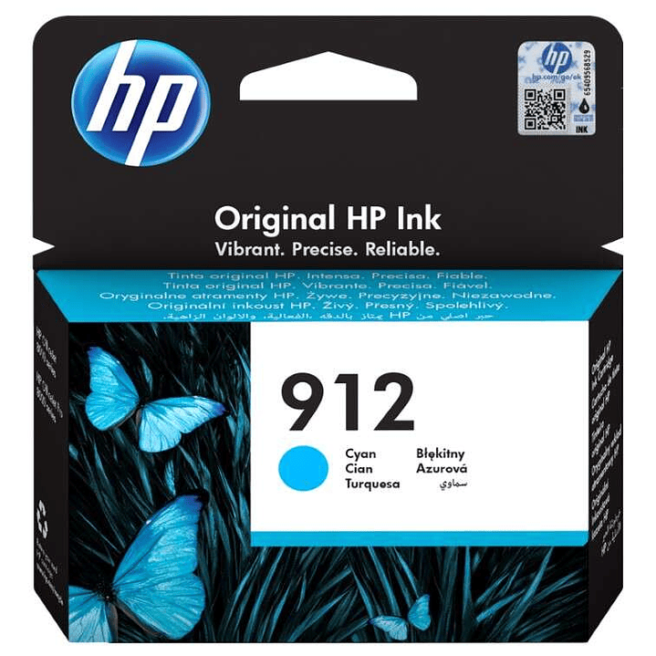 HP 912 Cyan Cartucho de Tinta Original - 3YL77AE 1