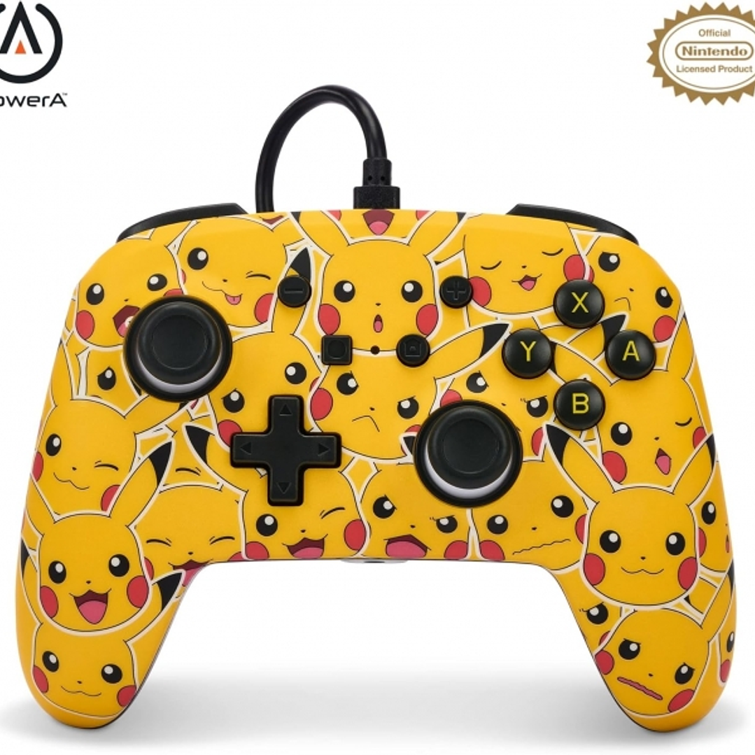 PowerA Mando con Cable Enhanced para Nintendo Switch - Pikachu Moods 1