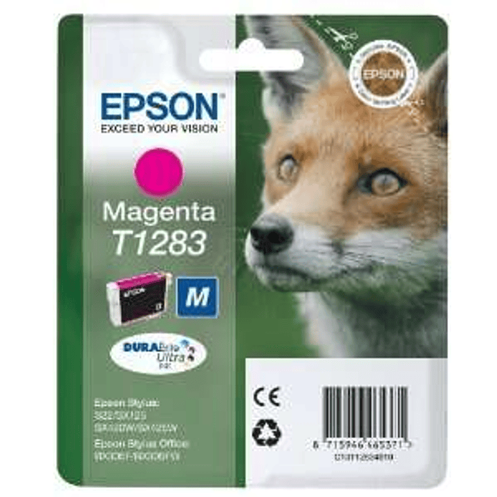 Epson T1283 Magenta Cartucho de Tinta Original - C13T12834012 1