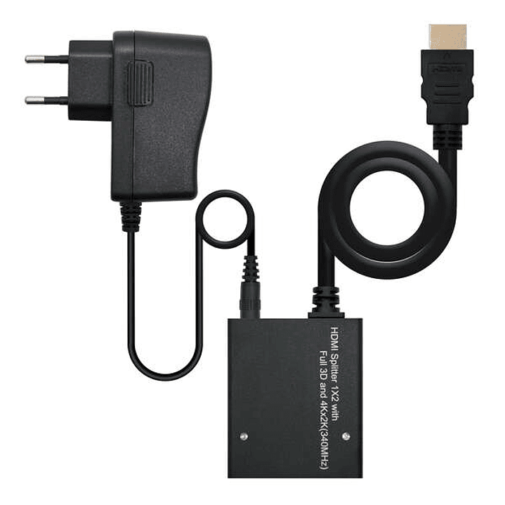 Nanocable Duplicador HDMI Alta Velocidad para 2 Dispositivos con Alimentacion 1