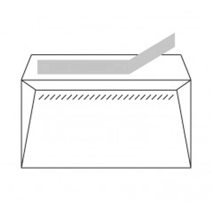 Sam Pack de 500 Sobres Americanos de Papel Offset 90grs - Medidas 115x225mm - Autoadhesivo con Tira de Silicona - Color Blanco 1