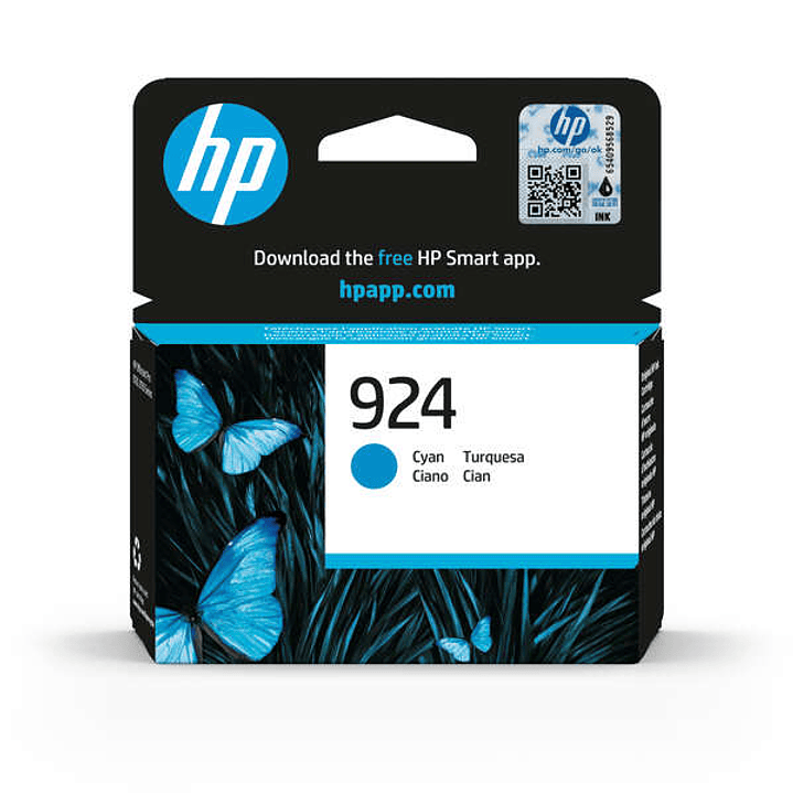 HP 924 Cyan Cartucho de Tinta Original - 4K0U3NE 1