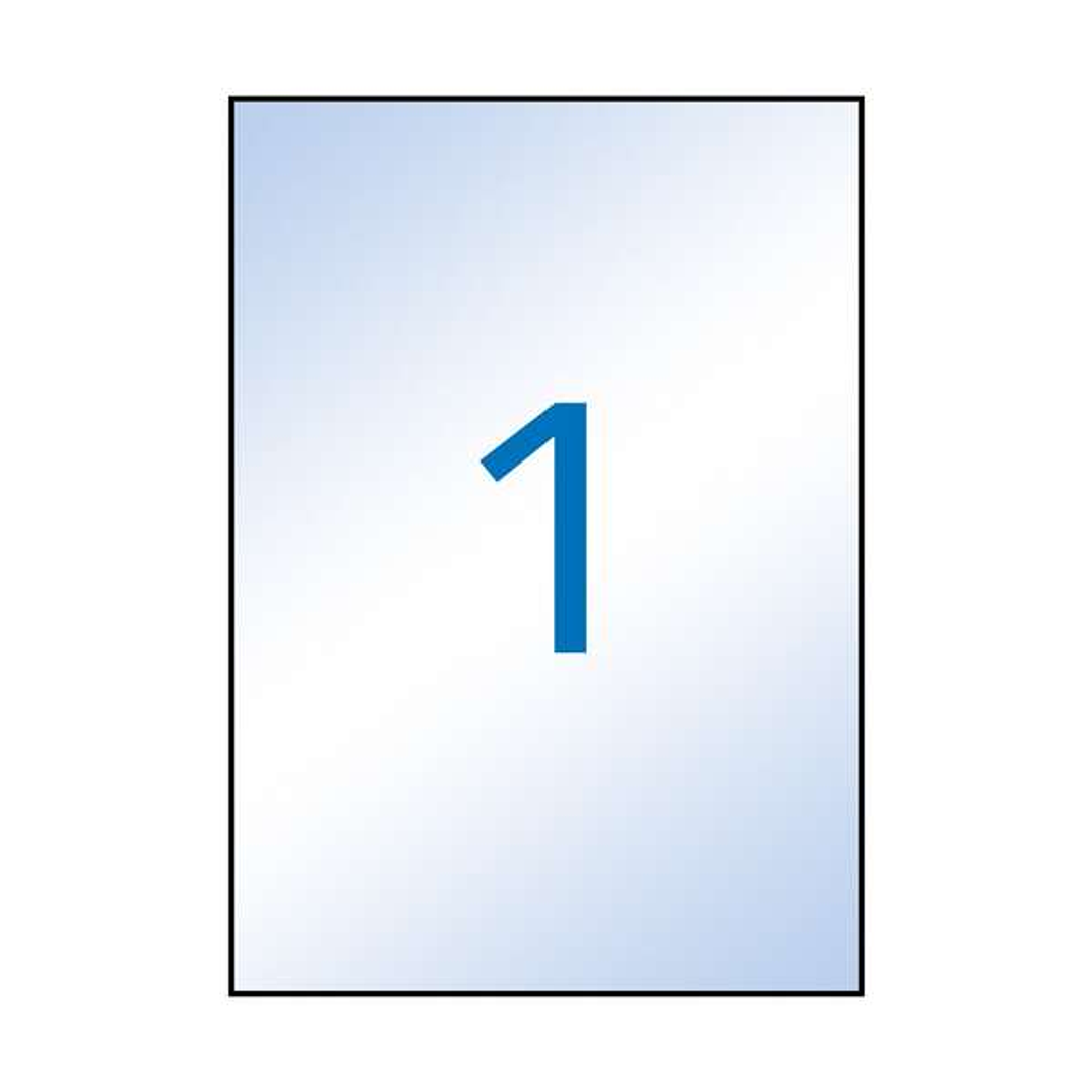 Apli Etiquetas Permanentes Transparentes 210 x 297 mm - 10 Hojas 1