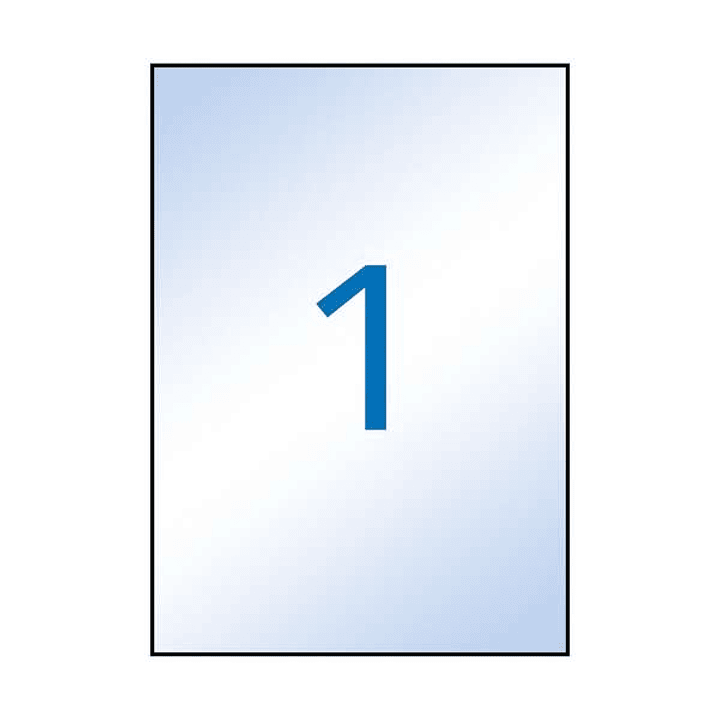 Apli Etiquetas Permanentes Transparentes 210 x 297 mm - 10 Hojas 1