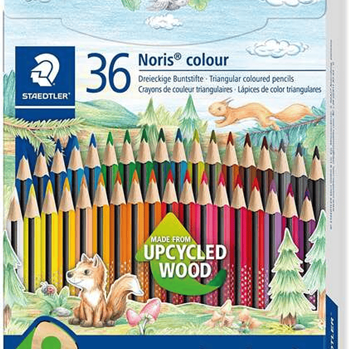 Staedtler Noris Colour 187 Pack de 36 Lapices Triangulares de Colores - Resistencia a la Rotura - Colores Surtidos 1