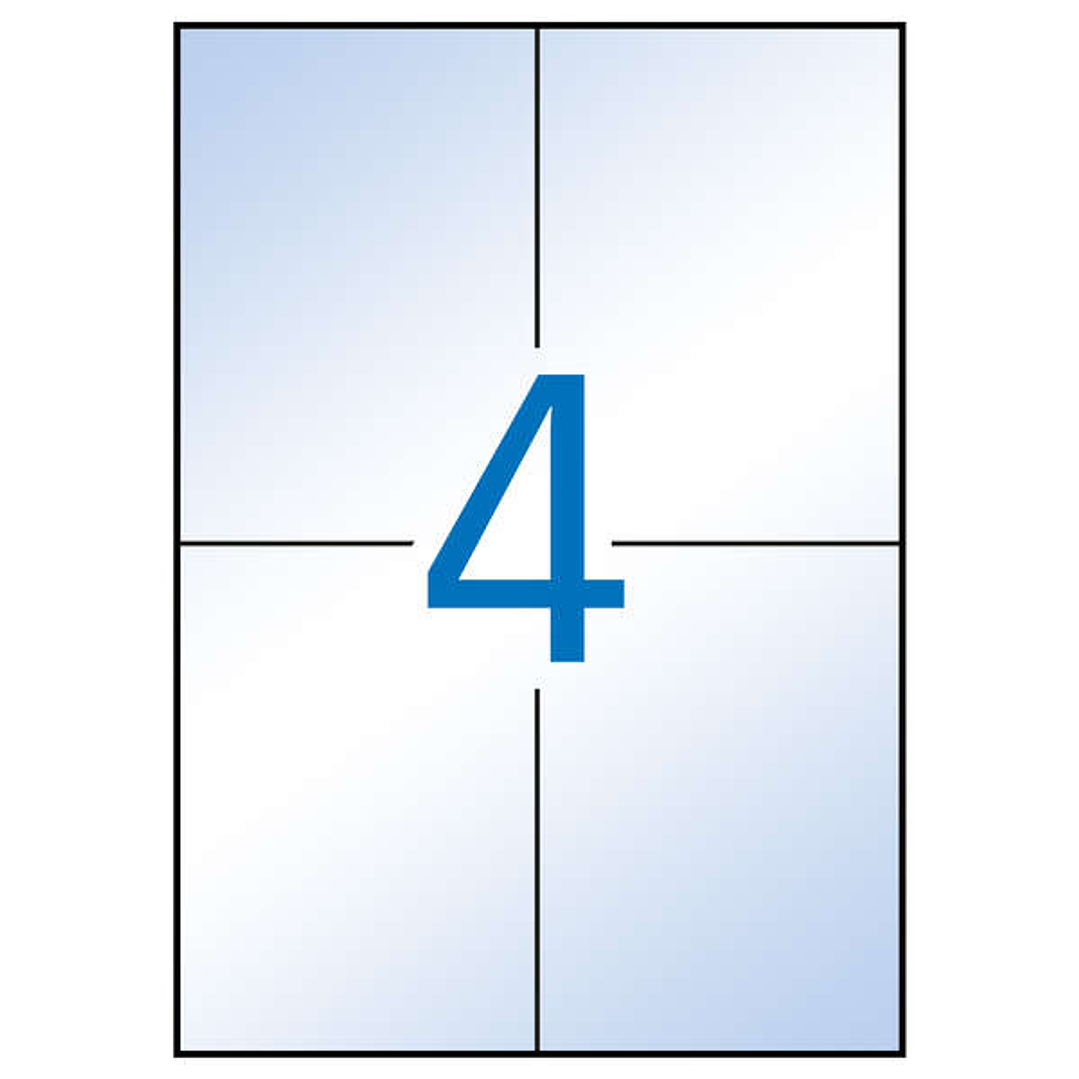 Apli Etiquetas Transparentes Permanentes 105.0 x 148.0mm 10 Hojas 1