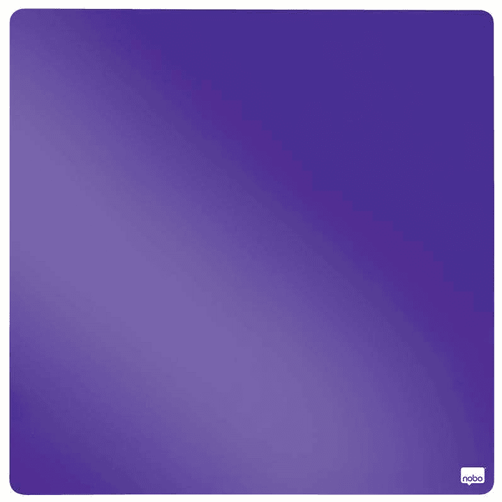 Nobo Tile Mini Pizarra Magnetica 360x360mm - sin Marco - Almohadillas Adhesivas e Imanes - Diseño Creativo y Colorido - Color Violeta 1