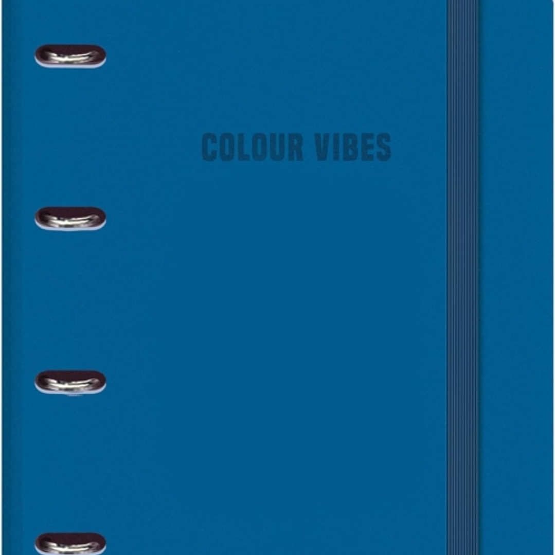 Dohe Colour Vibes Polyfoam Carpeta de 4 Anillas Mixtas de 35mm A4 Recambio 100 Hojas Cuadricula 5mm - Cubierta de Polyfoam 2mm - Cierre con Goma - Inc 1