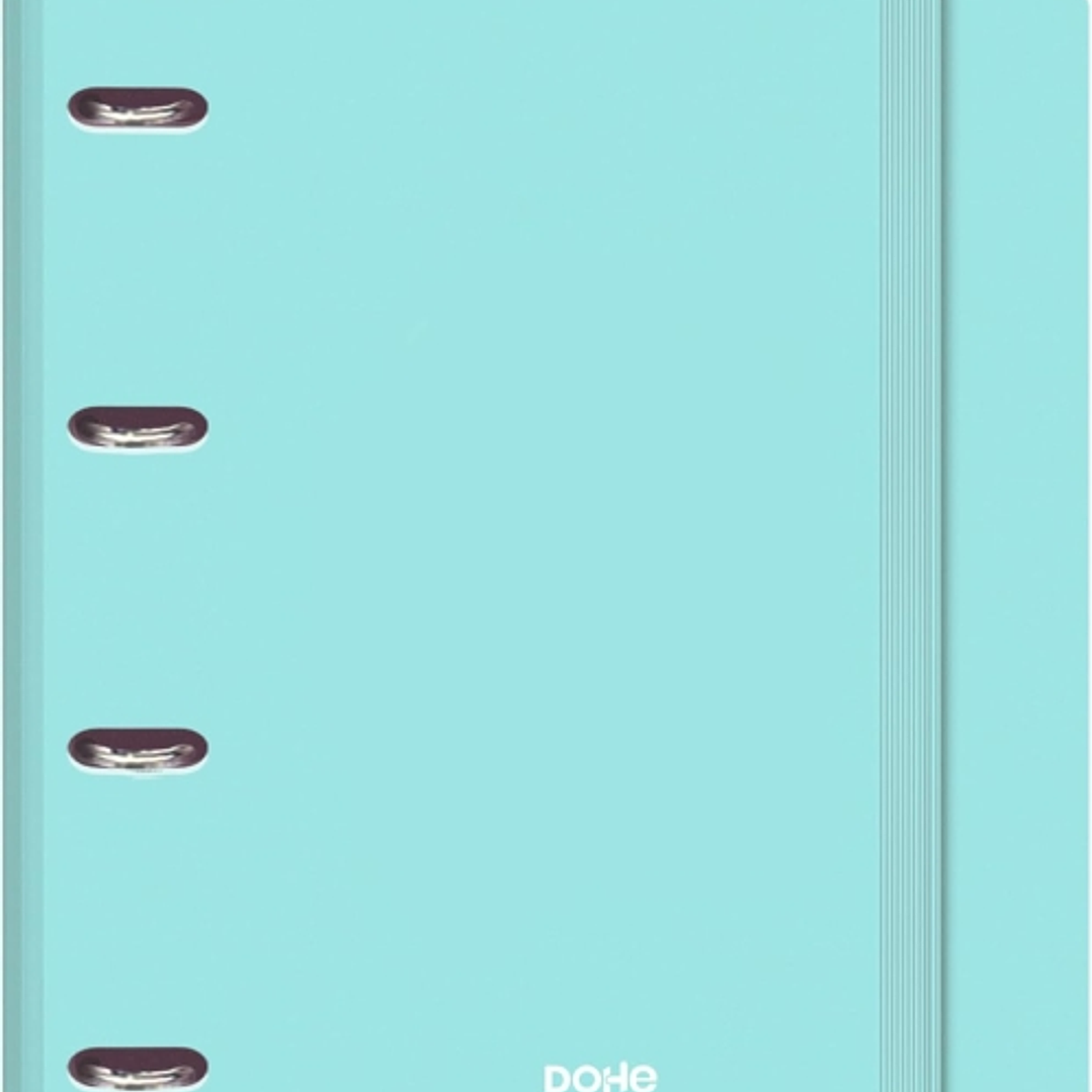 Dohe Serenity Polyfoam Carpeta de 4 Anillas Mixtas de 35mm A4 Recambio 100 Hojas Cuadricula 5mm - Cubierta de Polyfoam 2mm - Cierre con Goma - Incluye 1