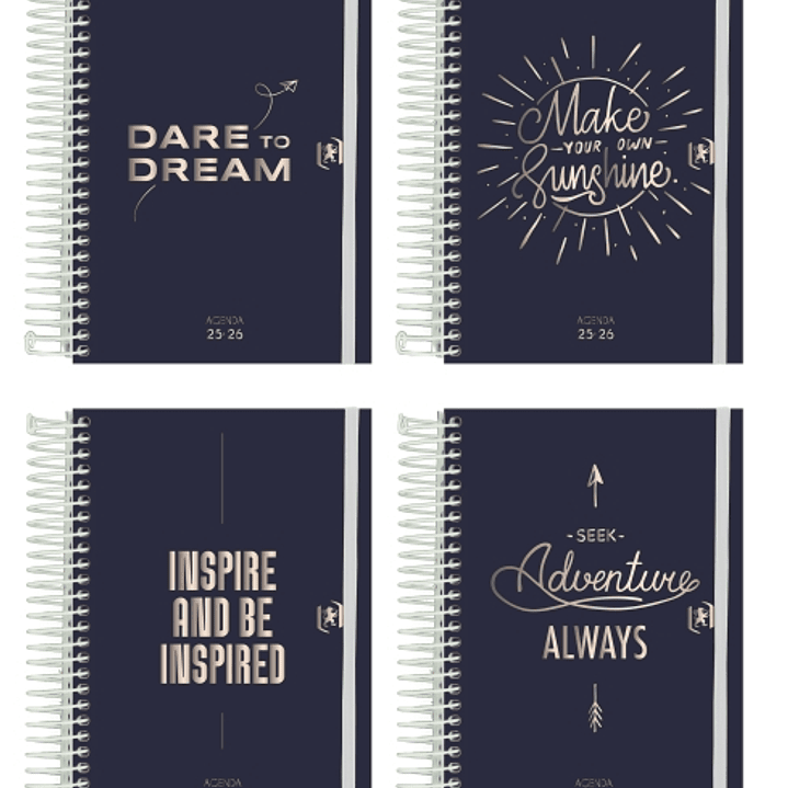 Oxford So Chic Agenda Escolar 25/26 Espiral Dia Pagina - Tamaño 8º - Tapa Extradura - Esquinas Microperforadas - Espacio para Notas - Cierre con Goma  1