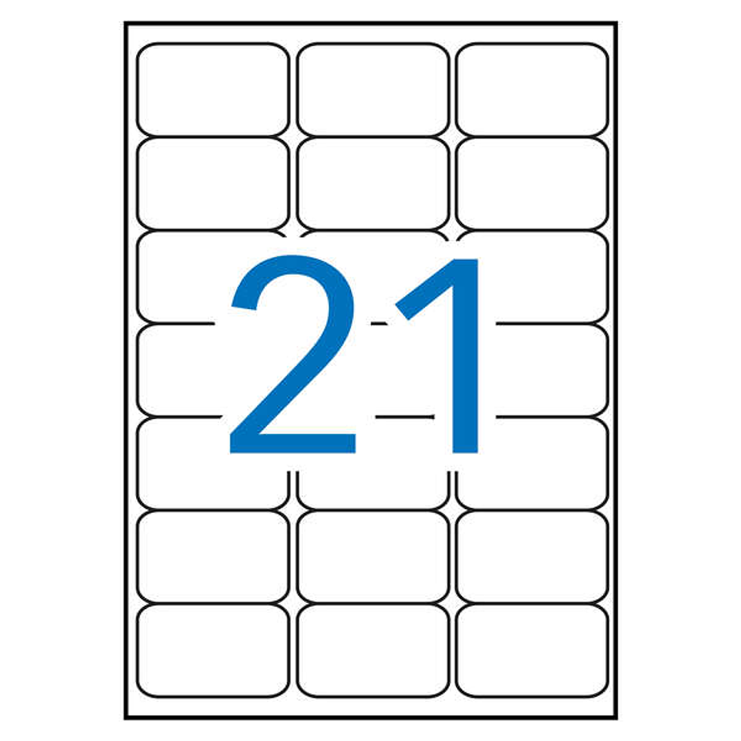 Apli Etiquetas Blancas Resistentes Intemperie 63.5 x 38.1mm 20 Hojas 1