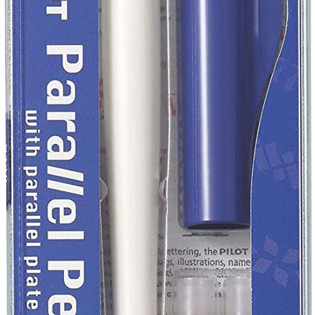 Pilot Pack de Pluma Estilografica Parallel Pen 6.0mm - Punta de Acero - Trazo de 6.0mm - 2 Recargas - Color Negro/Rojo 1