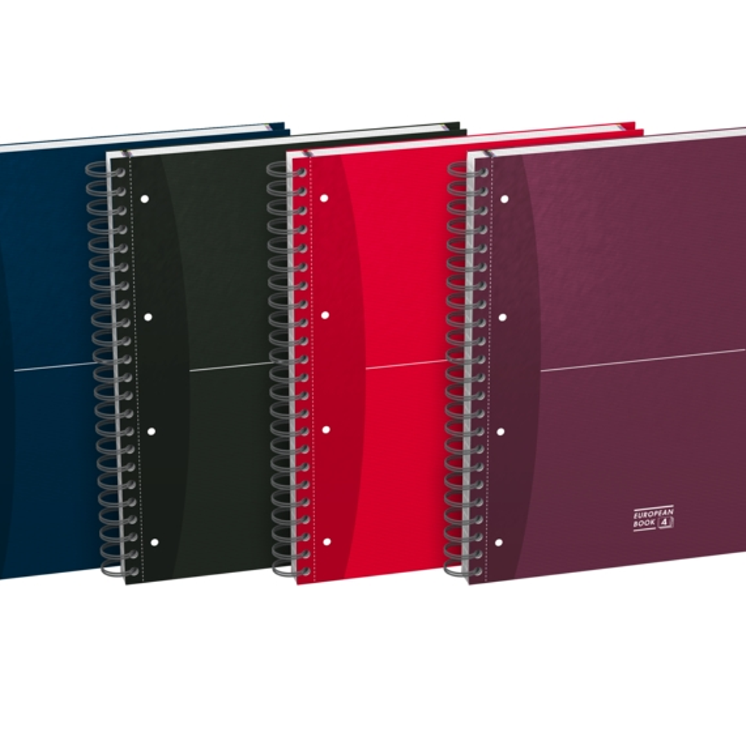 Oxford Office Essentials Europeanbook A4+ Tapa Extradura - 120 Hojas - Tamaño 4 5x5 - Colores Surtidos 1