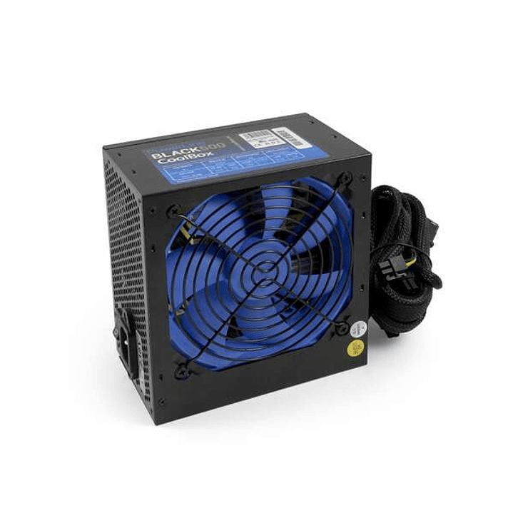CoolBox Powerline Black 500 Fuente de Alimentacion 500W ATX - Ventilador 120mm- Cables Mallados 1