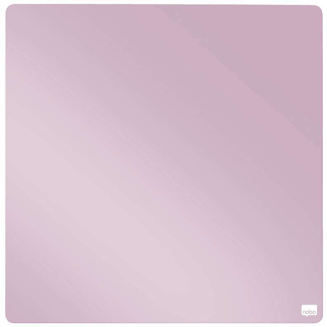 Nobo Mini Pizarra Magnetica Tile 360x360mm - sin Marco - Almohadillas Adhesivas e Imanes - Diseño Creativo y Colorido - Rosa 1