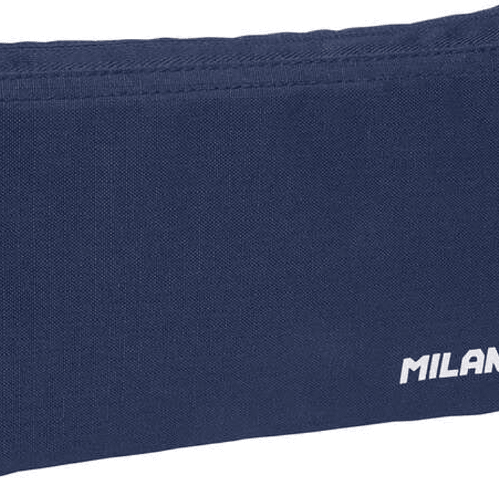 Milan Serie 1918 Estuche Portatodo 5 Compartimentos - Tejido Resistente a las Roturas y Rasgaduras - Medidas 22x12x4cm - Color Azul Oscuro 1