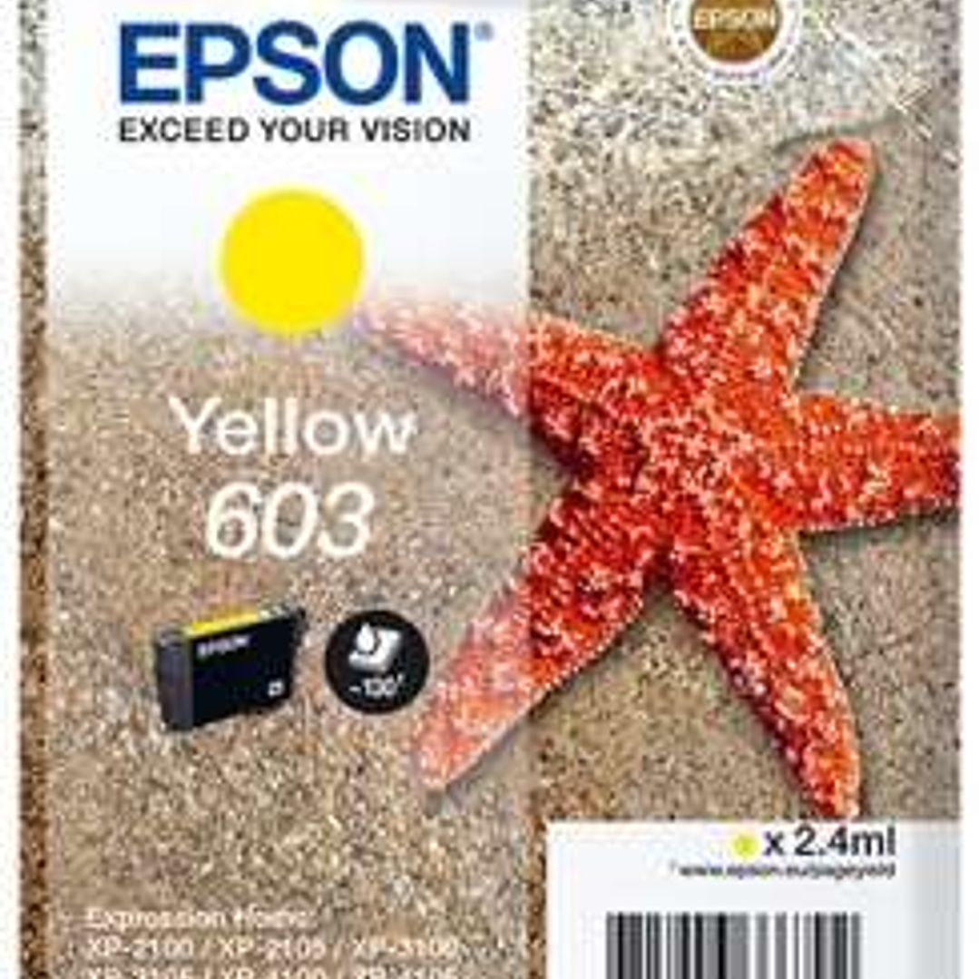 Epson 603 Amarillo Cartucho de Tinta Original - C13T03U44010 1