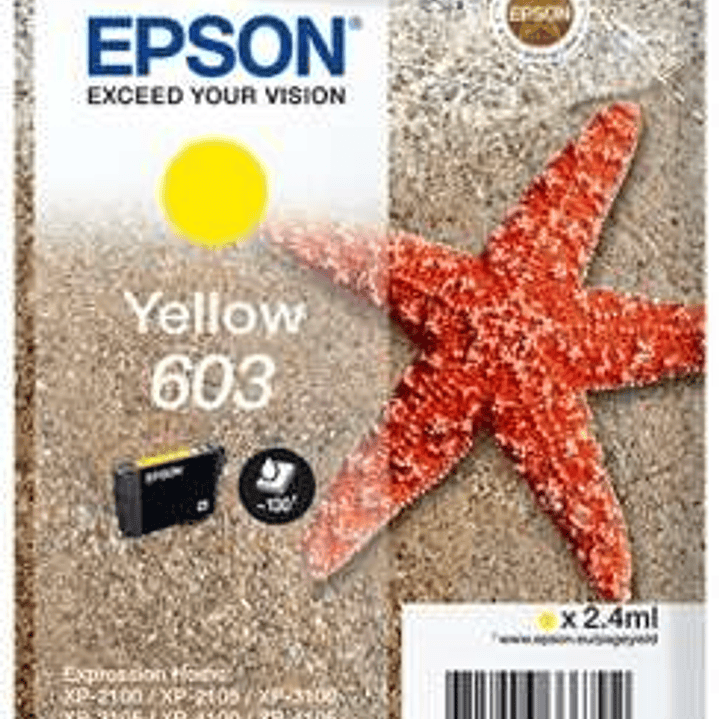 Epson 603 Amarillo Cartucho de Tinta Original - C13T03U44010 1
