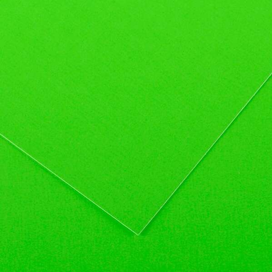 Canson Guarro Pack de 25 Cartulinas Iris de 185g - 50x65cm - Color Verde Fluo 1