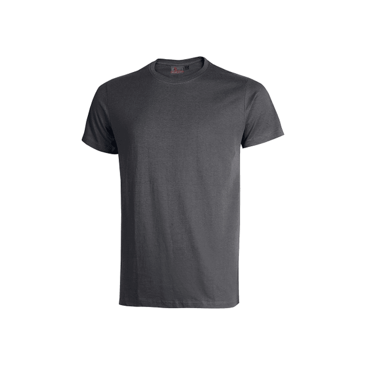 Upower Figi Camiseta de Trabajo - Talla S - Algodon Cardado, Cuello Elastico Acanalado, Cinta Para-Sudor, Proteccion DPI1 - Color Gris Meteorito 1