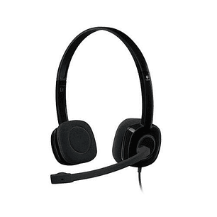 Logitech H151 Auriculares con Microfono - Microfono Giratorio - Controles en Cable - Diadema Ajustable - Conexion Jack 3.5mm - Cable de 1.80m - Color 