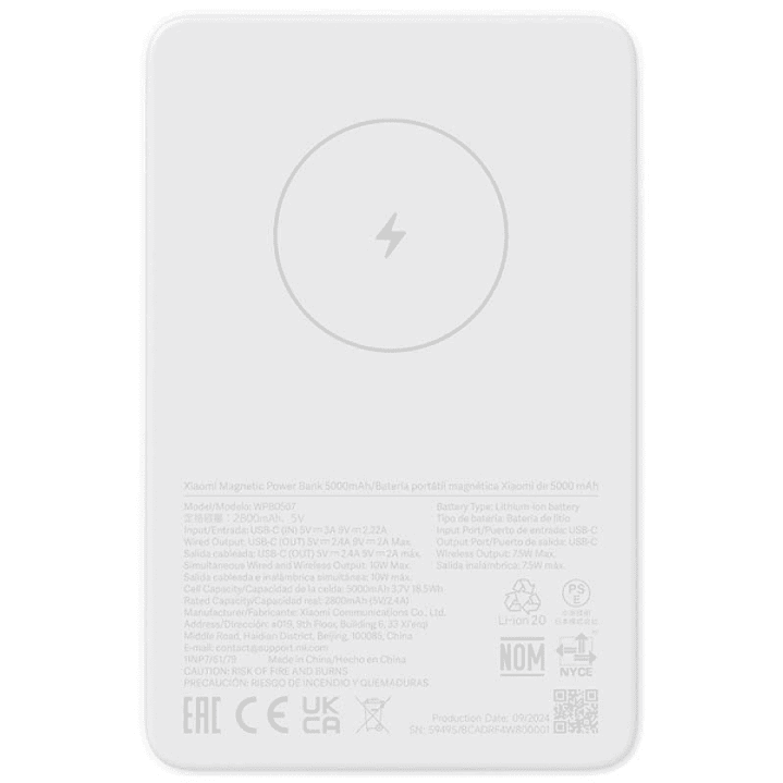 Xiaomi Magnetic PowerBank 5000mAh Magnetico - MagSafe - USB-C - Carga Rapida 18W 1