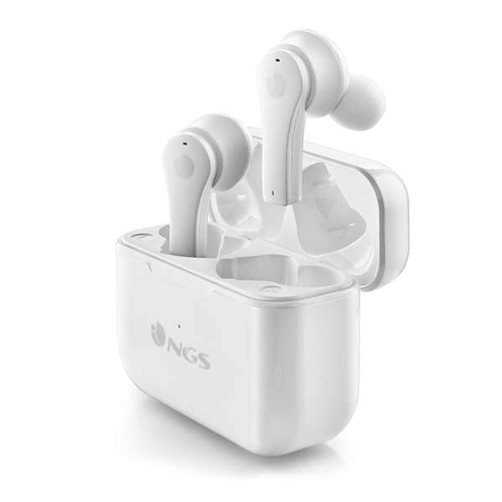 NGS Artica Bloom White Auriculares Intrauditivos Bluetooth 5.1 TWS - Manos Libres - Asistente de Voz - Autonomia hasta 7h - Base de Carga 1