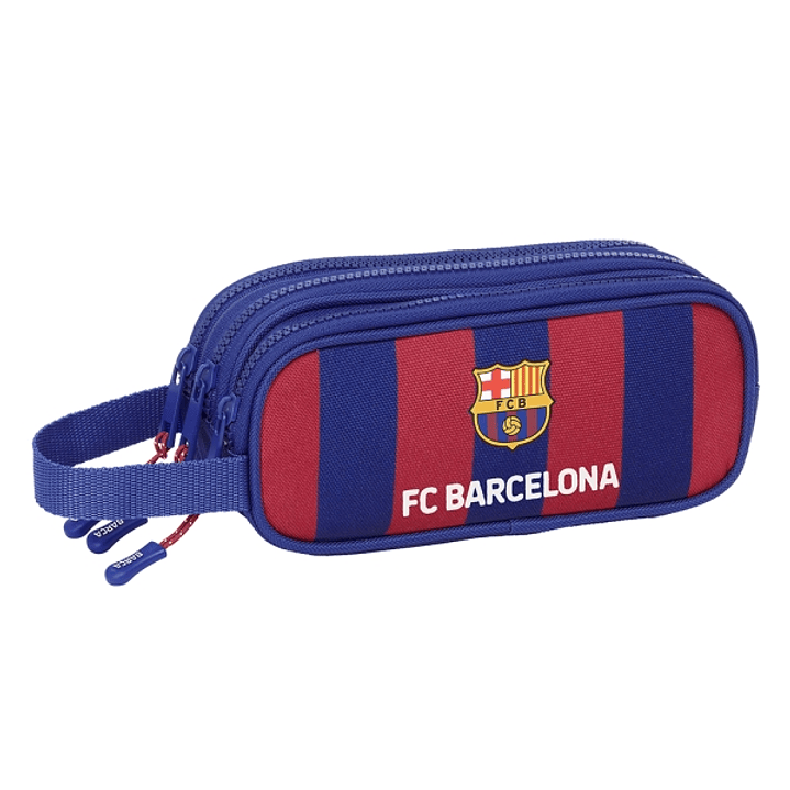 Safta F.C. Barcelona Estuche Portatodo - 3 Compartimentos - Asa de Mano - 21x8.5x7cm - Color Rojo y Azul 1