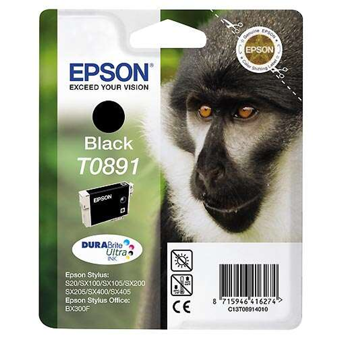 Epson T0891 Negro Cartucho de Tinta Original - C13T08914011 1