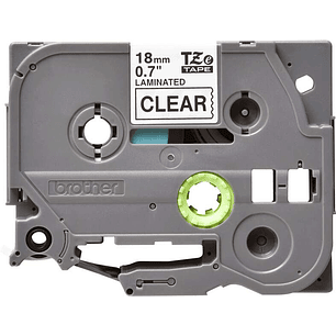 Brother TZe141 Cinta Laminada Original de Etiquetas - Texto negro sobre fondo transparente - Ancho 18mm x 8 metros