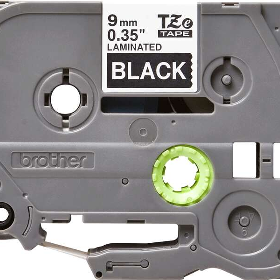Brother TZe325 Cinta Laminada Original de Etiquetas - Texto blanco sobre fondo negro - Ancho 9mm x 8 metros 1
