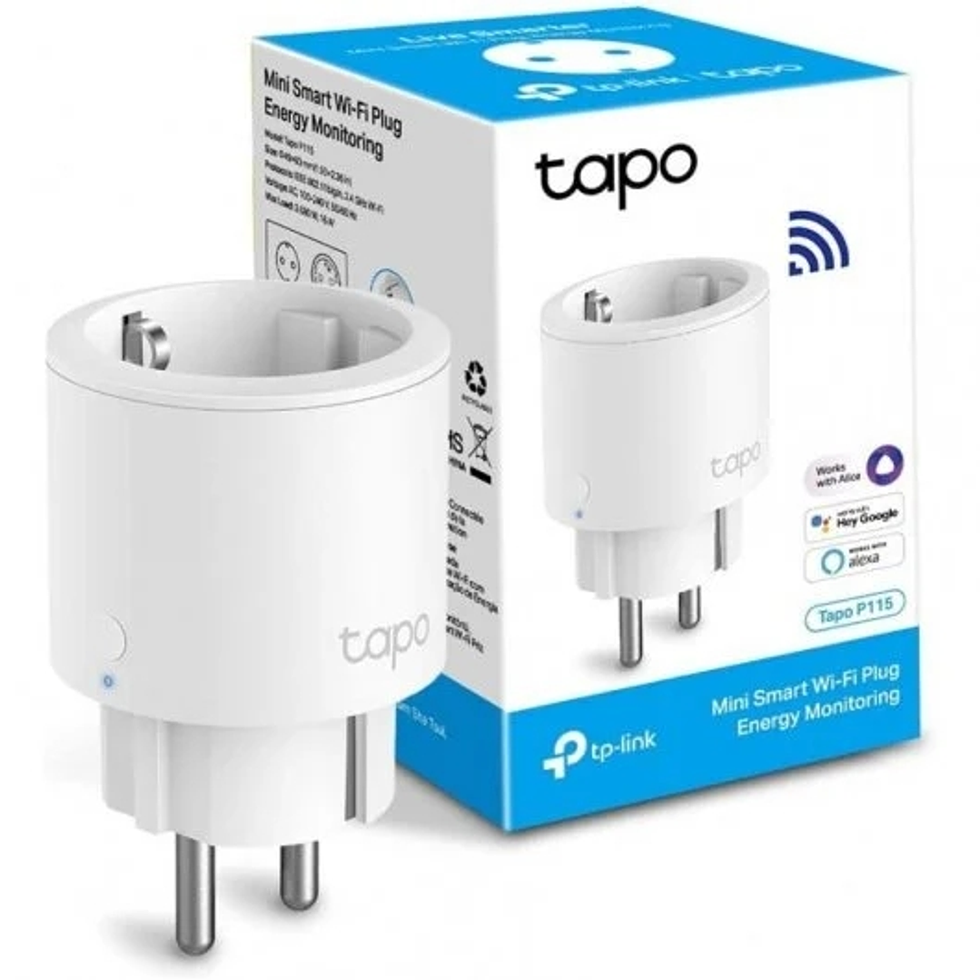 TP-Link Tapo P115 Mini Enchufe Inteligente Wi-Fi - Monitor Energia - Ideal para Regletas - Temporizador - Control por Voz 1