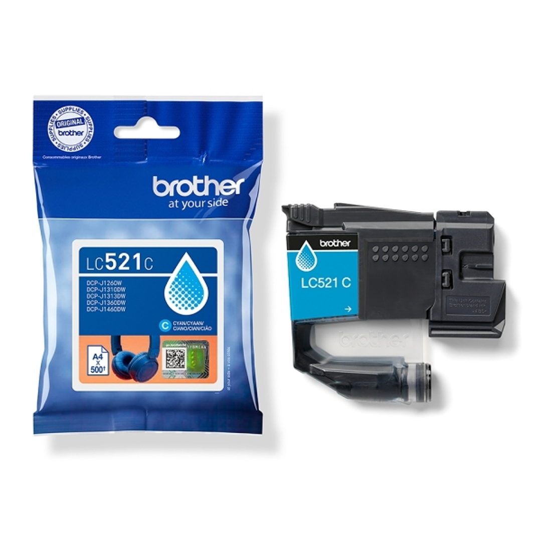 Brother LC521 Cyan Cartucho de Tinta Original - LC521C 1