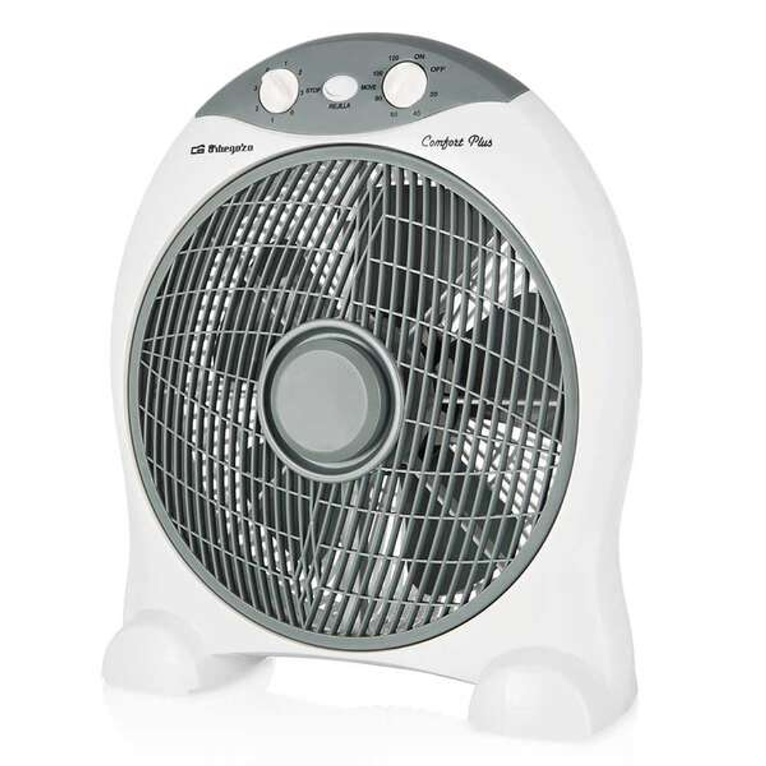 Orbegozo Box Fan BF 1030 Ventilador Portatil Refrescante - Potente Motor de 45W - Temporizador de 2h - Silencioso y Compacto 1